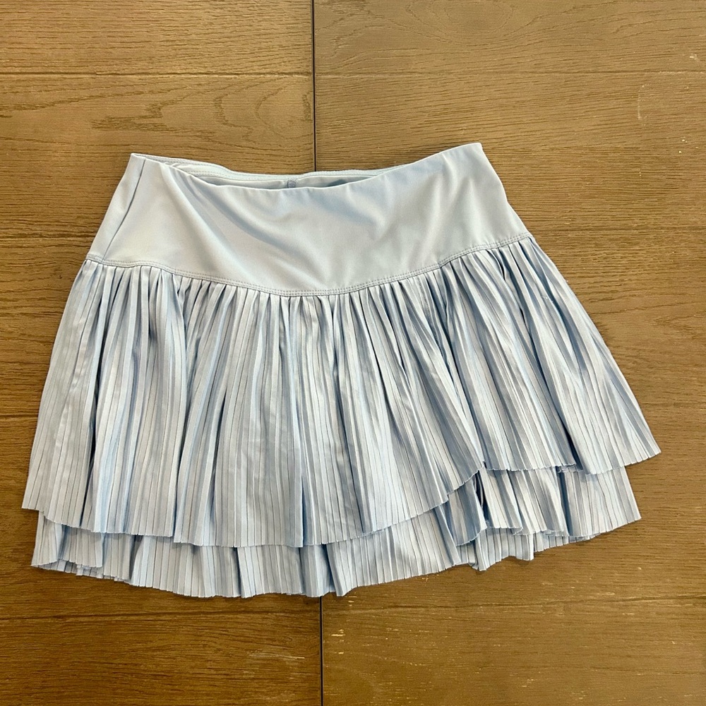 Lucky in Love Light Blue Pleated Women's Tennis Skirt